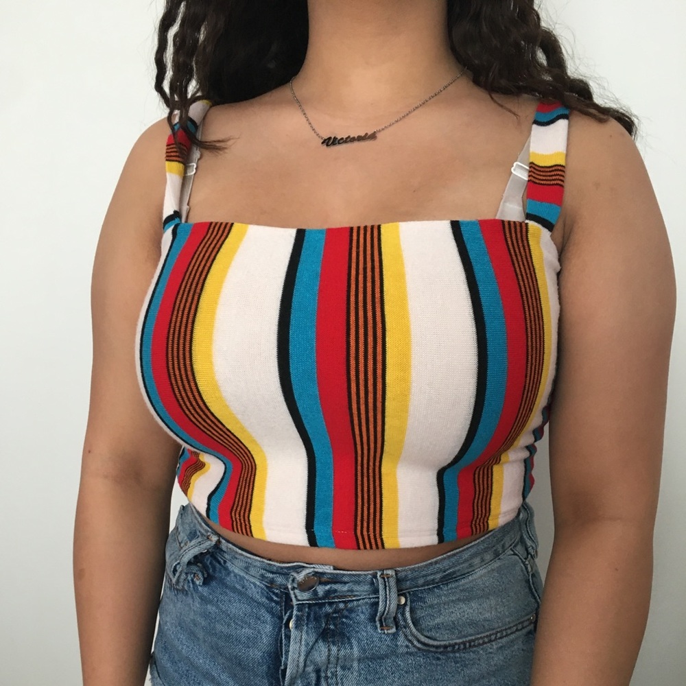 🥑 striped crop top